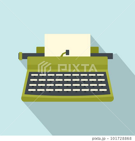 Retro typewriter icon. Flat illustration of retro typewriter vector icon for web isolated on white Retro typewriter icon. Flat illustration of retro typewriter vector icon for web isolated on white 101728868