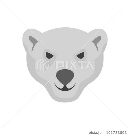 Hungry head of polar bear icon. Flat illustration of hungry head of polar bear vector icon for web isolated on white Hungry head of polar bear icon. Flat illustration of hungry head of polar bear vector icon for web isolated on white 101728898