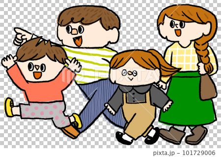 Illustration of a family going out 101729006