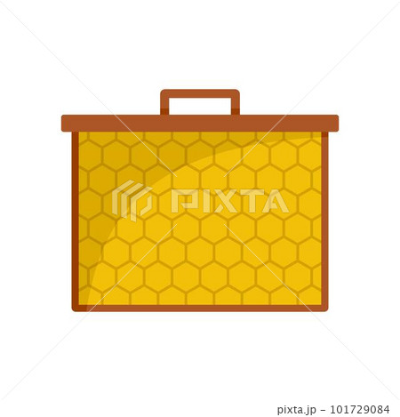 Hexagonal honey icon. Flat illustration of hexagonal honey vector icon for web isolated on white Hexagonal honey icon. Flat illustration of hexagonal honey vector icon for web isolated on white 101729084