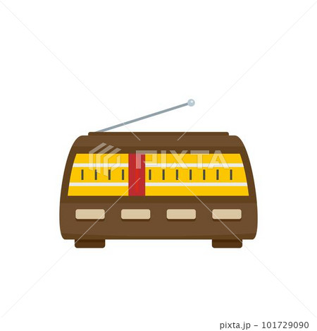Soviet radio icon. Flat illustration of soviet radio vector icon for web isolated on white 101729090