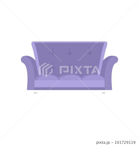 Cabriole sofa icon. Flat illustration of cabriole sofa vector icon for web isolated on white 101729119