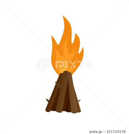 Tepee fire icon. Flat illustration of tepee fire vector icon for web isolated on white Tepee fire icon. Flat illustration of tepee fire vector icon for web isolated on white 101729176