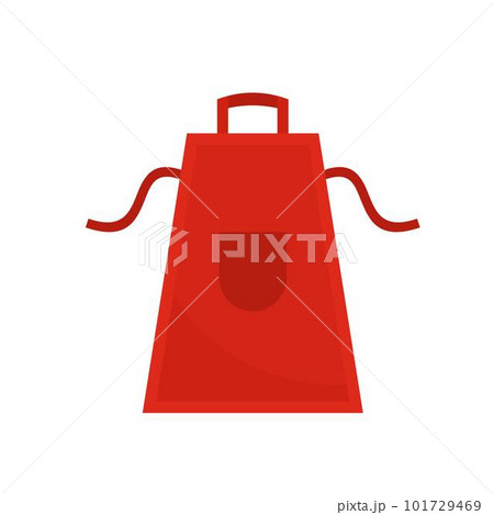 Bbq apron icon. Flat illustration of bbq apron vector icon for web isolated on white Bbq apron icon. Flat illustration of bbq apron vector icon for web isolated on white 101729469