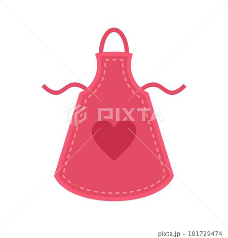 Heart apron icon. Flat illustration of heart apron vector icon for web isolated on white Heart apron icon. Flat illustration of heart apron vector icon for web isolated on white 101729474