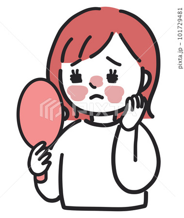 赤ら顔に悩む女性 101729481