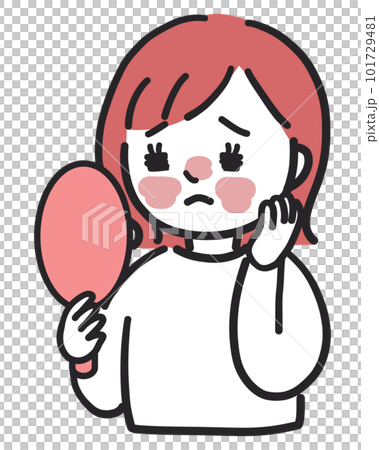 赤ら顔に悩む女性 101729481