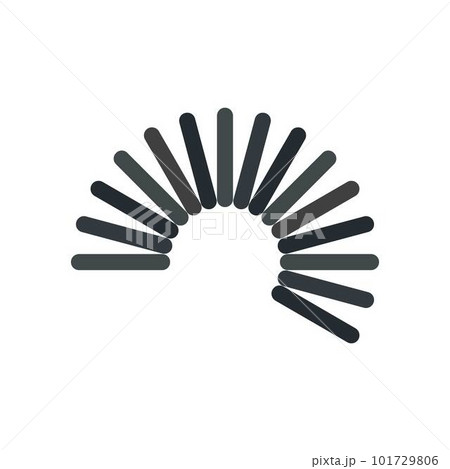 Flexible wire coil icon. Flat illustration of flexible wire coil vector icon for web isolated on white Flexible wire coil icon. Flat illustration of flexible wire coil vector icon for web isolated on white 101729806