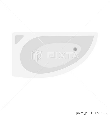 Corner bathtube icon. Flat illustration of corner bathtube vector icon for web isolated on white Corner bathtube icon. Flat illustration of corner bathtube vector icon for web isolated on white 101729857