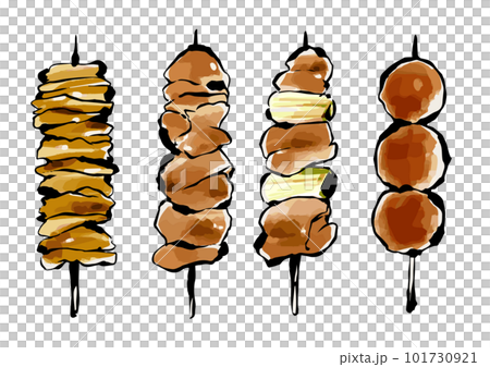 超特価激安の商品をすべて 焼き鳥 PIXTA - [101730921] 手描きイラストのイラスト素材 イラスト