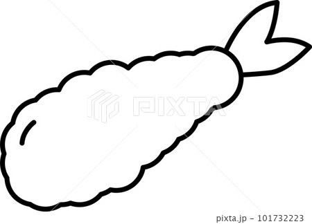Tempura icon on white background. Appetizer shrimp sign. Fried deep symbol. flat style. 101732223