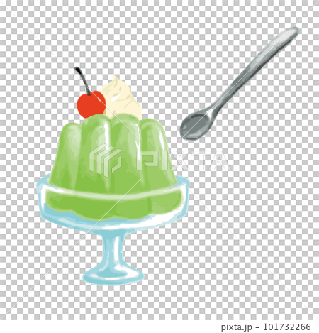 手繪綠色果凍 101732266