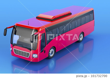 Bus on blue background, 3D rendering Bus on blue background, 3D rendering 101732700