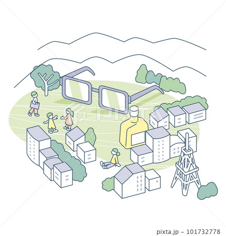 眼鏡と目の健康。目を癒す緑の景色 101732778