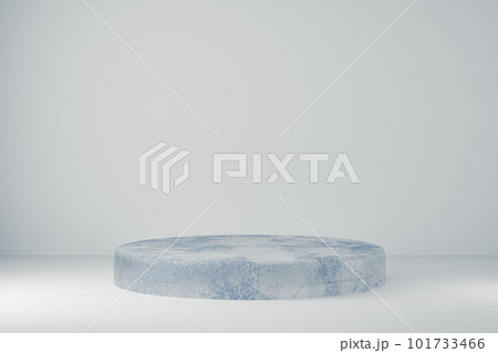 3d presentation pedestal made of ice on white background 3d presentation pedestal made of ice on white background 101733466