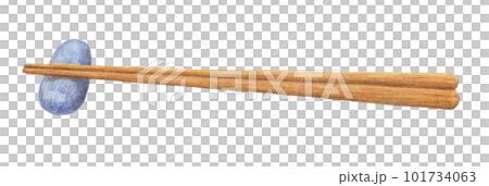 Chopsticks and chopstick rest watercolor pencil analog illustration Chopsticks and chopstick rest watercolor pencil analog illustration 101734063