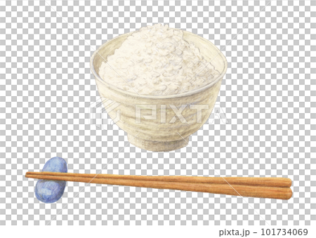 米飯配筷子水彩鉛筆模擬圖 米飯配筷子水彩鉛筆模擬圖 101734069