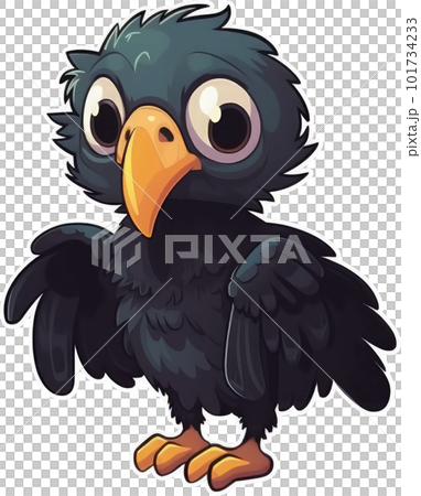 Funny and cute bird transparency sticker, Andean Condor. Funny and cute bird transparency sticker, Andean Condor. 101734233