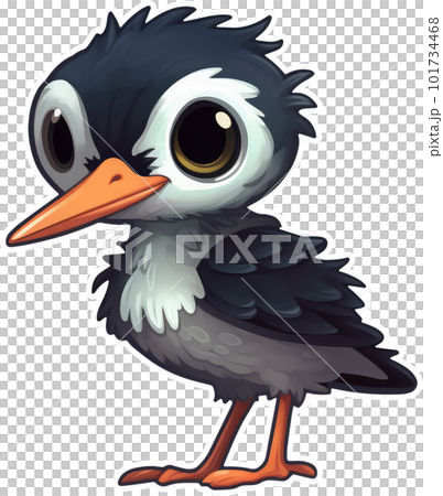 Funny and cute bird transparency sticker, Black-necked Stilt. Funny and cute bird transparency sticker, Black-necked Stilt. 101734468