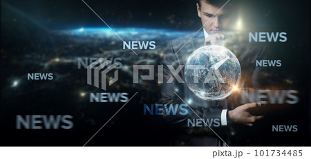 Concept of analytical news in the world. Concept of analytical news in the world. 101734485