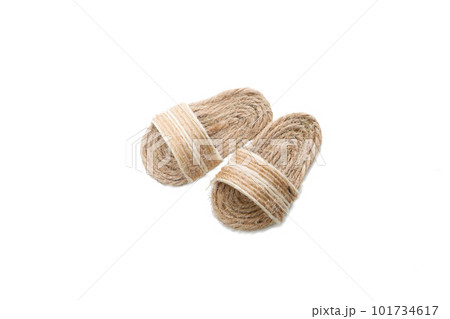 Mini summer slippers isolated on white background Mini summer slippers isolated on white background 101734617