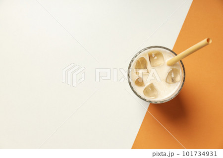 Cold drink for refreshing - ice coffee, space for text Cold drink for refreshing - ice coffee, space for text 101734931