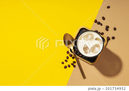 Cold drink for refreshing - ice coffee, space for text Cold drink for refreshing - ice coffee, space for text 101734932