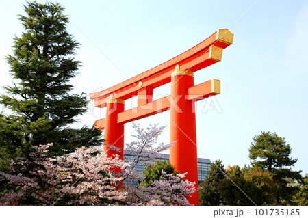 平安神宮 大鳥居 鳥居 平安神宮大鳥居 朱塗り 平安神宮 大鳥居 鳥居 平安神宮大鳥居 朱塗り 101735185