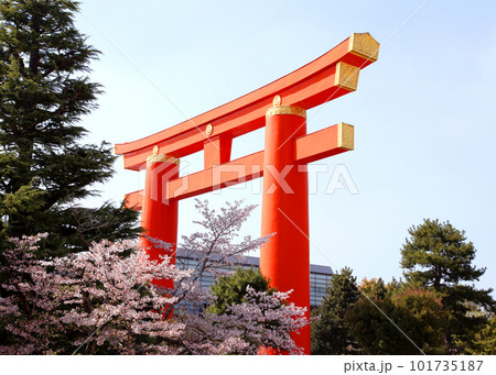 平安神宮 大鳥居 鳥居 平安神宮大鳥居 朱塗り 平安神宮 大鳥居 鳥居 平安神宮大鳥居 朱塗り 101735187