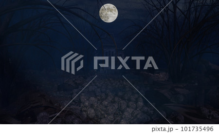 3D illustration Background for advertising and wallpaper in scary and horror scene. 3D rendering in decorative concept. 3D illustration Background for advertising and wallpaper in scary and horror scene. 3D rendering in decorative concept. 101735496