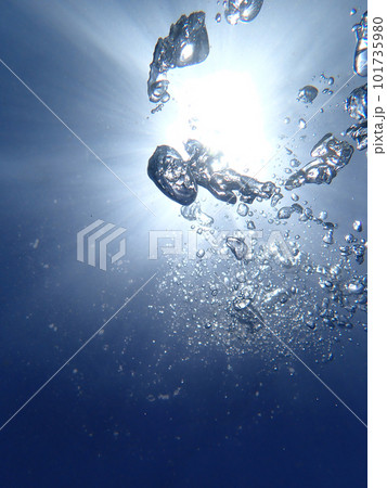 水中で息を吐くと。 水中で息を吐くと。 101735980