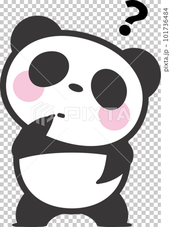 考えているパンダのキャラクター 考えているパンダのキャラクター 101736484