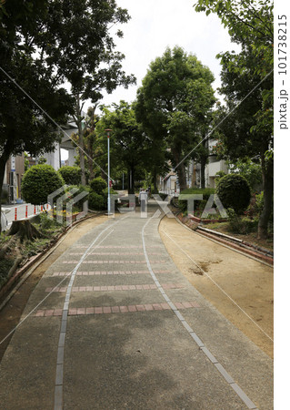 背戸口公園 南海平野線跡 南海平野線線路跡 南海平野線線路跡モニュメント 平野区公園 廃線跡 背戸口公園 南海平野線跡 南海平野線線路跡 南海平野線線路跡モニュメント 平野区公園 廃線跡 101738215