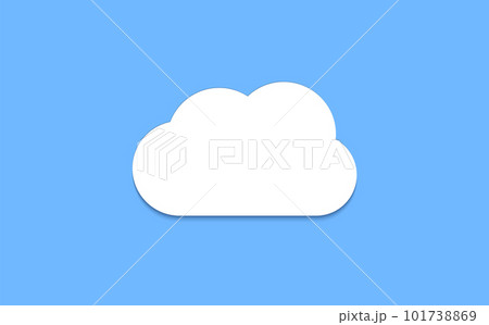Cloud graphic shapes. Data design element. Vector cloudy bubble set isolated on blue background 101738869