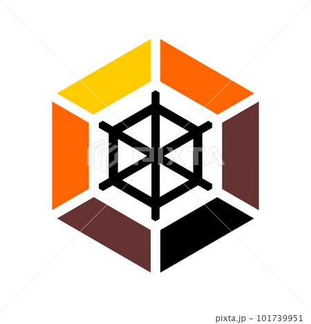 Abstract Icon in Hexagon Shape. Geometric Design Element. Vector Art. Abstract Icon in Hexagon Shape. Geometric Design Element. Vector Art. 101739951