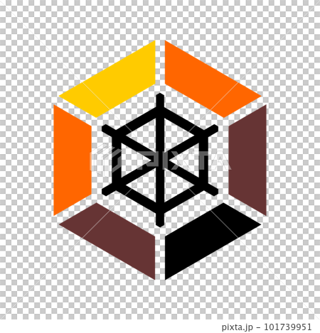 Abstract Icon in Hexagon Shape. Geometric Design Element. Vector Art. 101739951