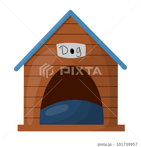 A doghouse. vector illustration isolated on a white background A doghouse. vector illustration isolated on a white background 101739957