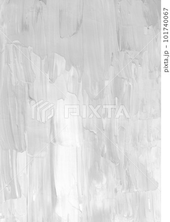 Abstract white textured background. Light monochrome backdrop. Gray and white painting. Brush strokes on paper. 101740067