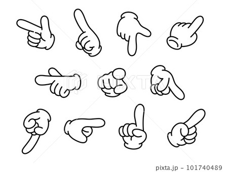 いろいろな指差しイラストセット 101740489