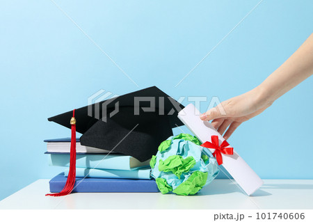 Graduation in high school and university concept Graduation in high school and university concept 101740606