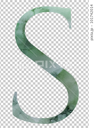 Watercolor teal green letter S isolated illustration, wedding and greeting design element Watercolor teal green letter S isolated illustration, wedding and greeting design element 101742014