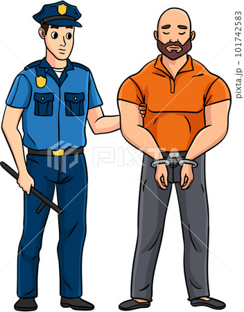 Cat Got Job Cop Stock Illustration 2307413175