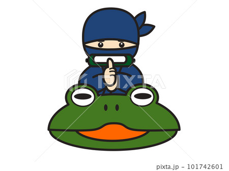 ガマガエルの上で印を結ぶ忍者 ガマガエルの上で印を結ぶ忍者 101742601