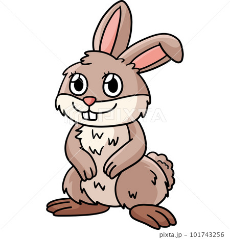 Rabbit Cartoon Colored Clipart Illustrationのイラスト素材 [101743256] - PIXTA
