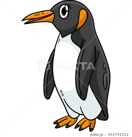 Penguin Cartoon Colored Clipart Illustration 101743332