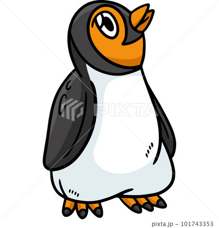 Penguin Cartoon Colored Clipart Illustration 101743353