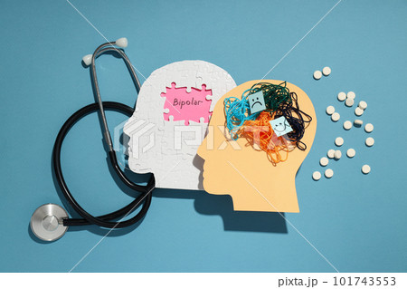 Mental disorders concept - composition for Bipolar disorder 101743553