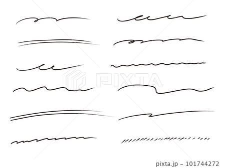 手書きのラインセット 101744272