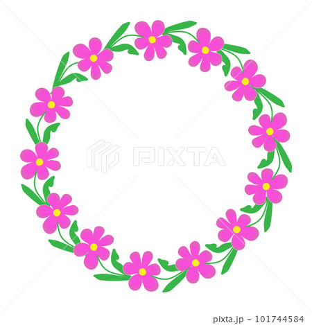 wreath of pink doodle kosmeya flowers wreath of pink doodle kosmeya flowers 101744584