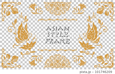 Asian style frame 18 (gold) 101746209